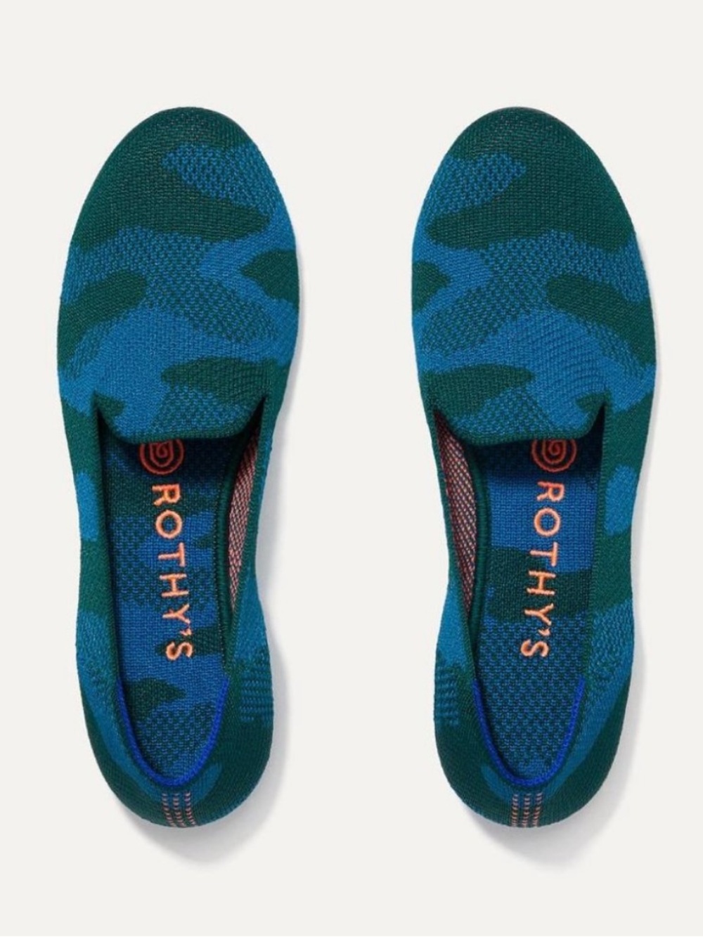 Teal Blue Camo Loafer Flat